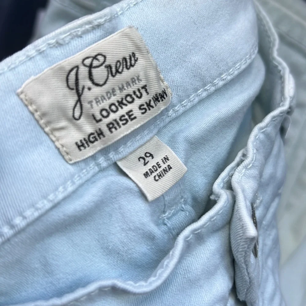 j. crew | lookout high rise skinny light blue 29 - Picture 6 of 6